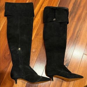 Tory Burch Black Suede Heeled Boots